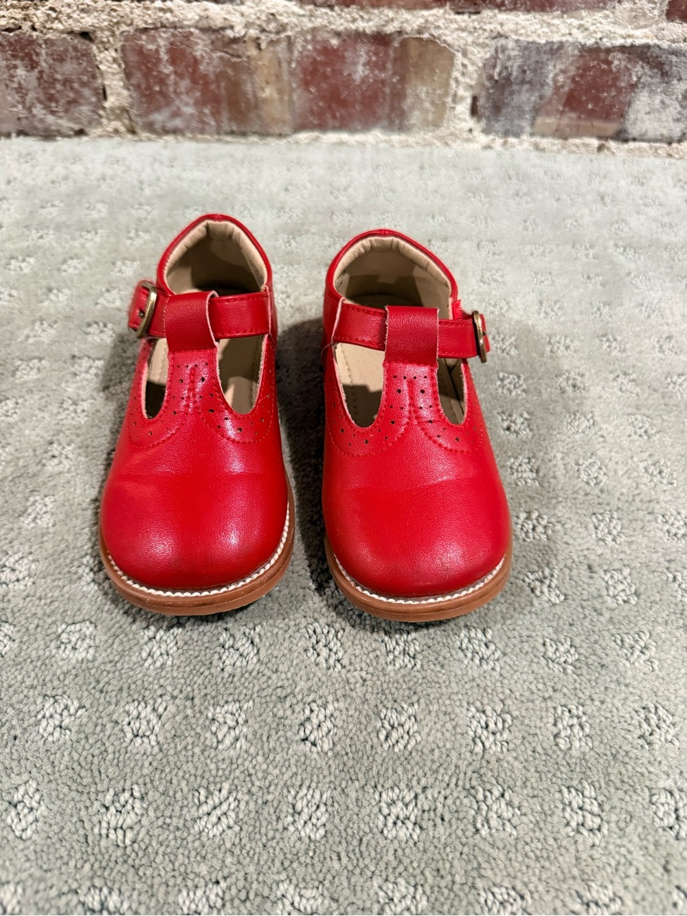 Classic Red T-Strap Kids Shoes - Leather Mary Janes